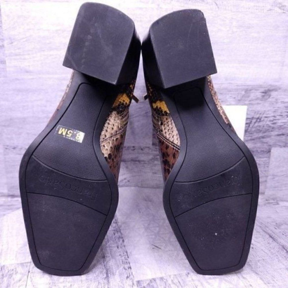 Franco Sarto Generous Snake Print Block Heel Ankl… - image 7